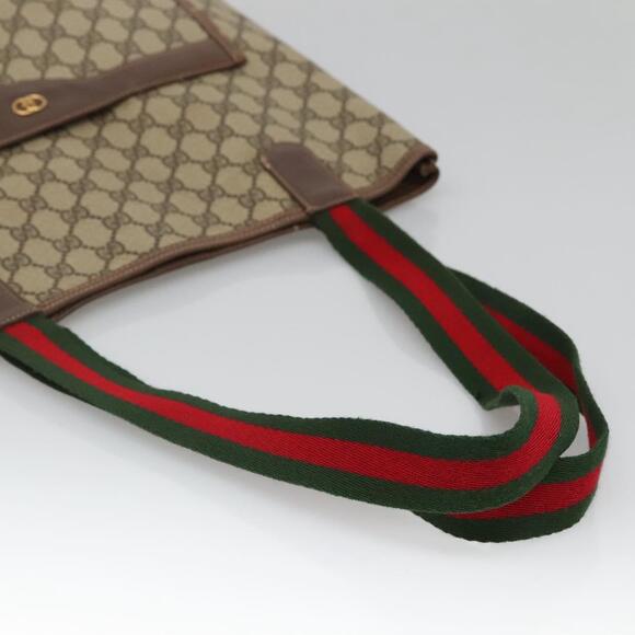 GUCCI GG Supreme Web Sherry Line Tote Bag Pvc Beige 002 123 002 123 - Picture 7 of 16